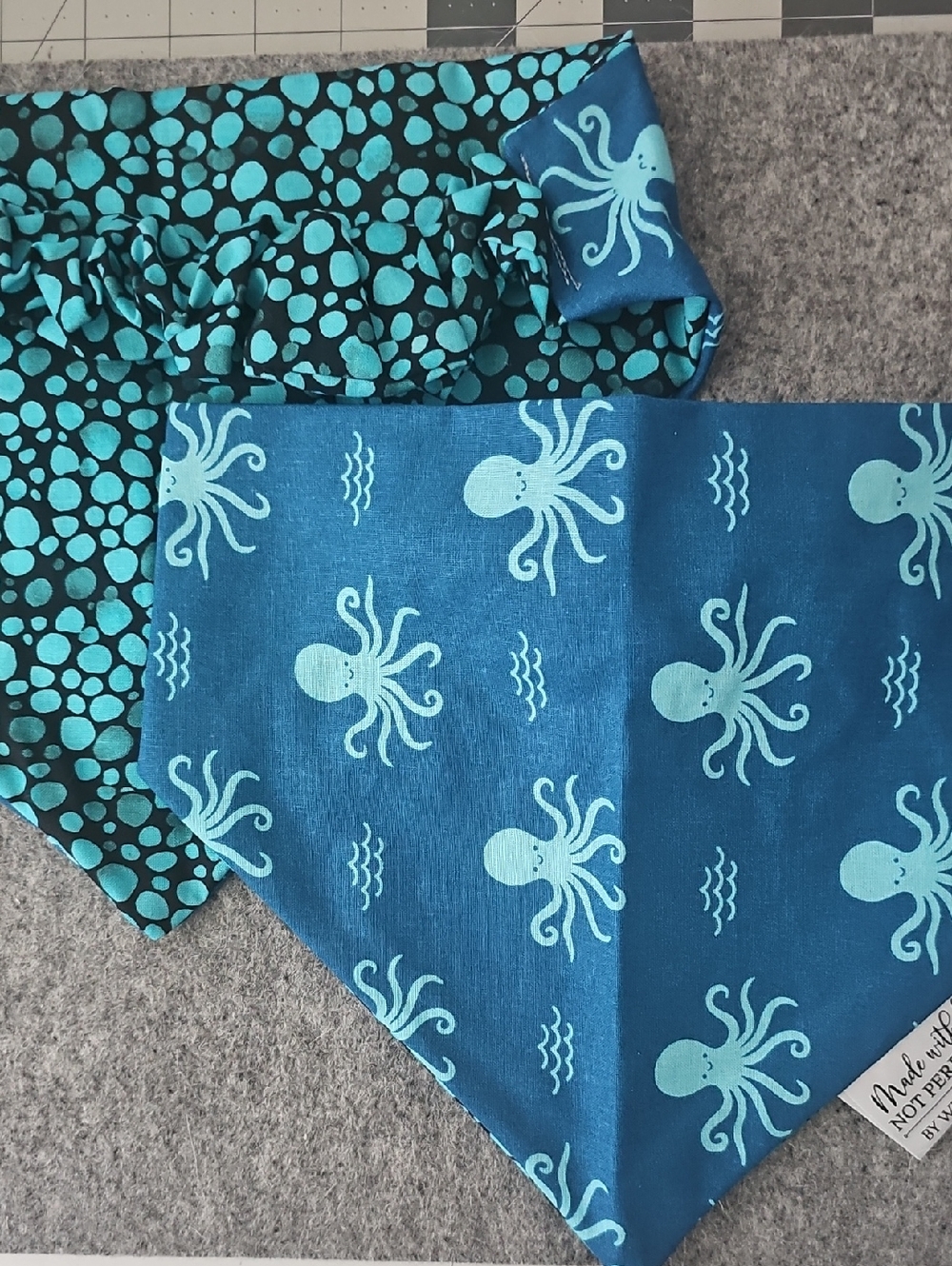 Octopus Bandana  - Teal Blue